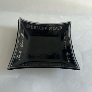 Smirnoff silver vodka sterling martini ashtray promo promotional vintage vtg